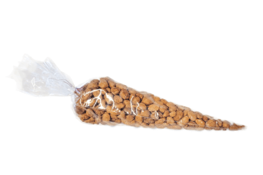 1/2 pound of butter toffee peanuts in a cone bag